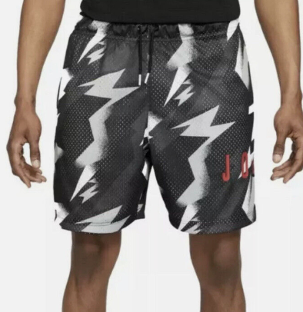 NEW Jordan Jumpman Air Allover Print Mesh Shorts Black CZ4757-010 2XL